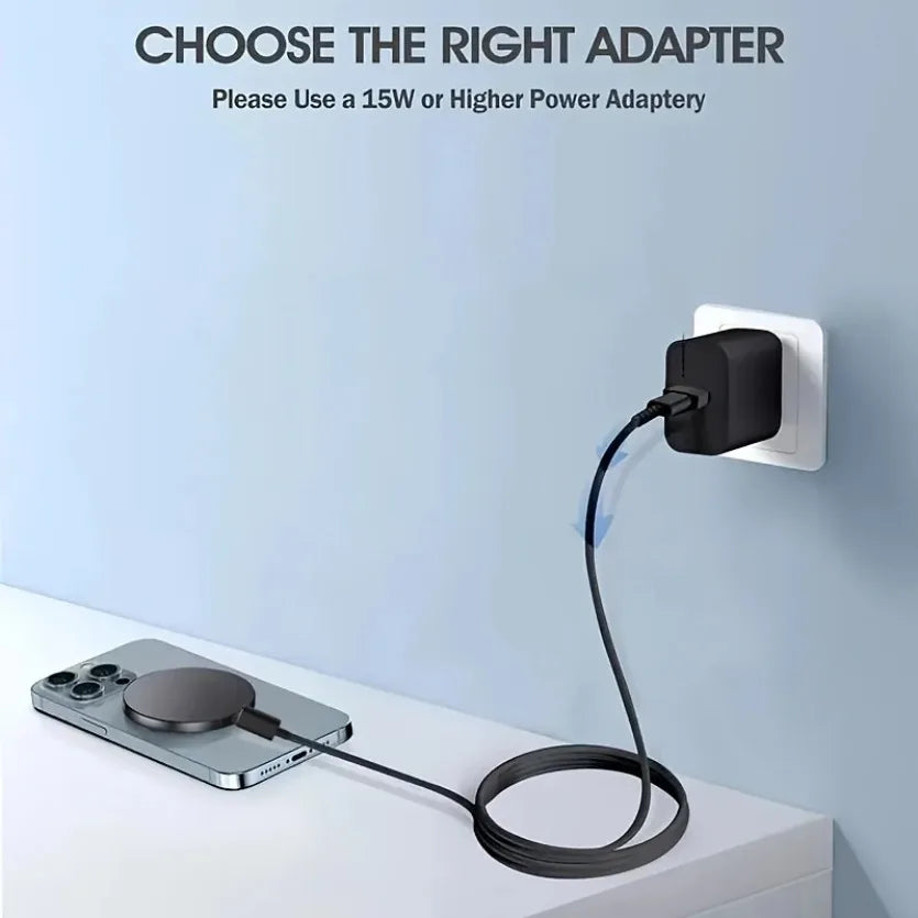 Chargeur Sans Fil Magnétique 15W – Compatible MagSafe iPhone & AirPods
