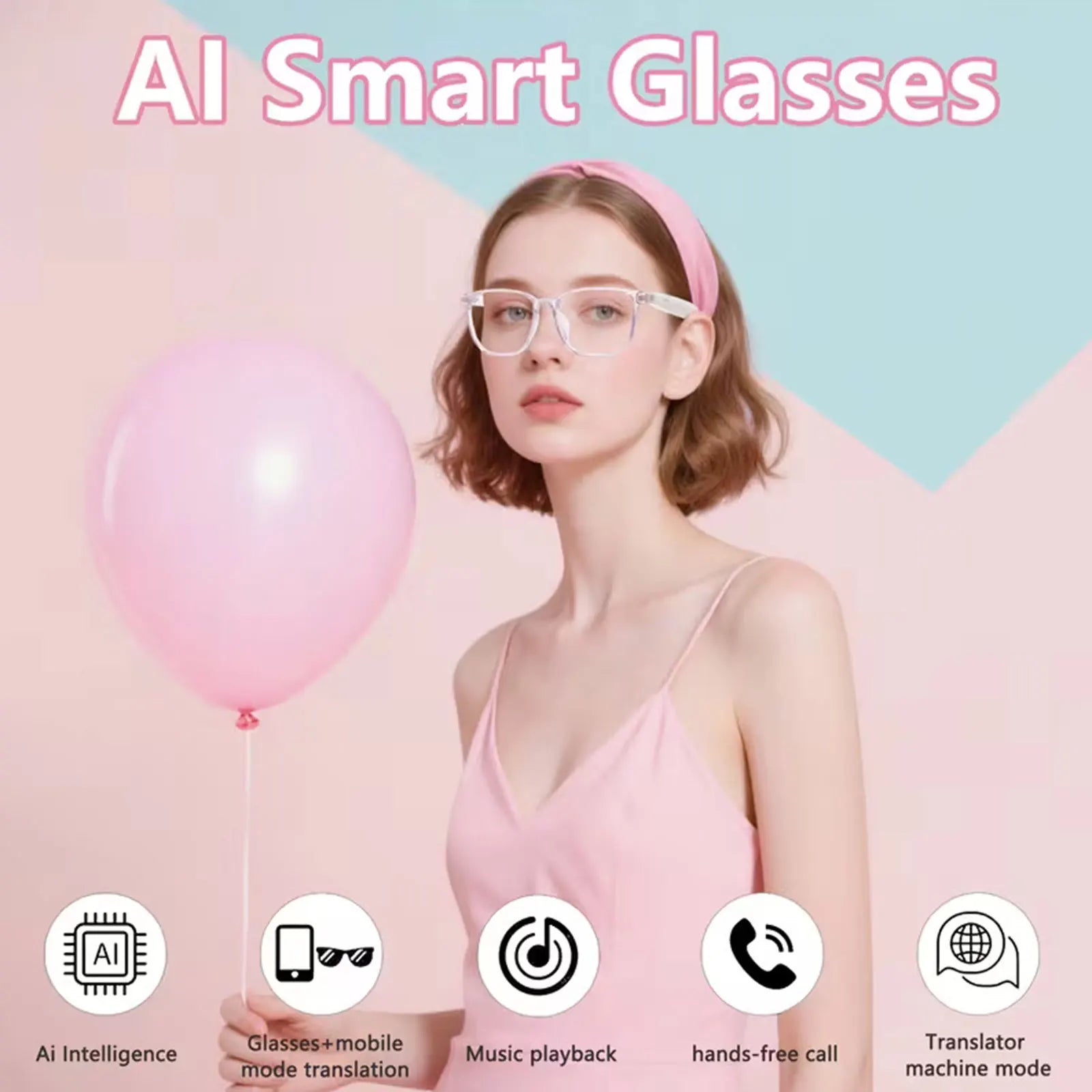 Lunettes Audio Intelligentes – Traduction en Temps Réel, Musique Hi-Fi & Lentilles Photochromiques