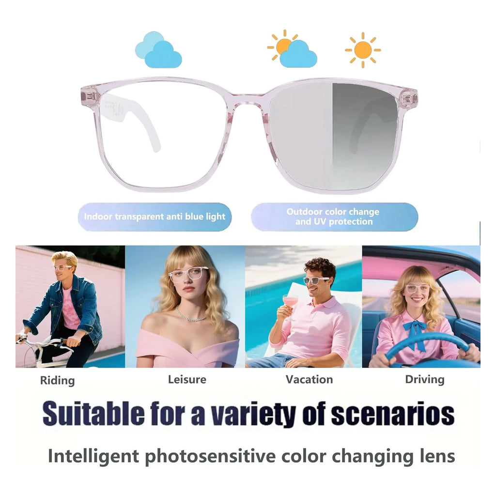 Lunettes Audio Intelligentes – Traduction en Temps Réel, Musique Hi-Fi & Lentilles Photochromiques