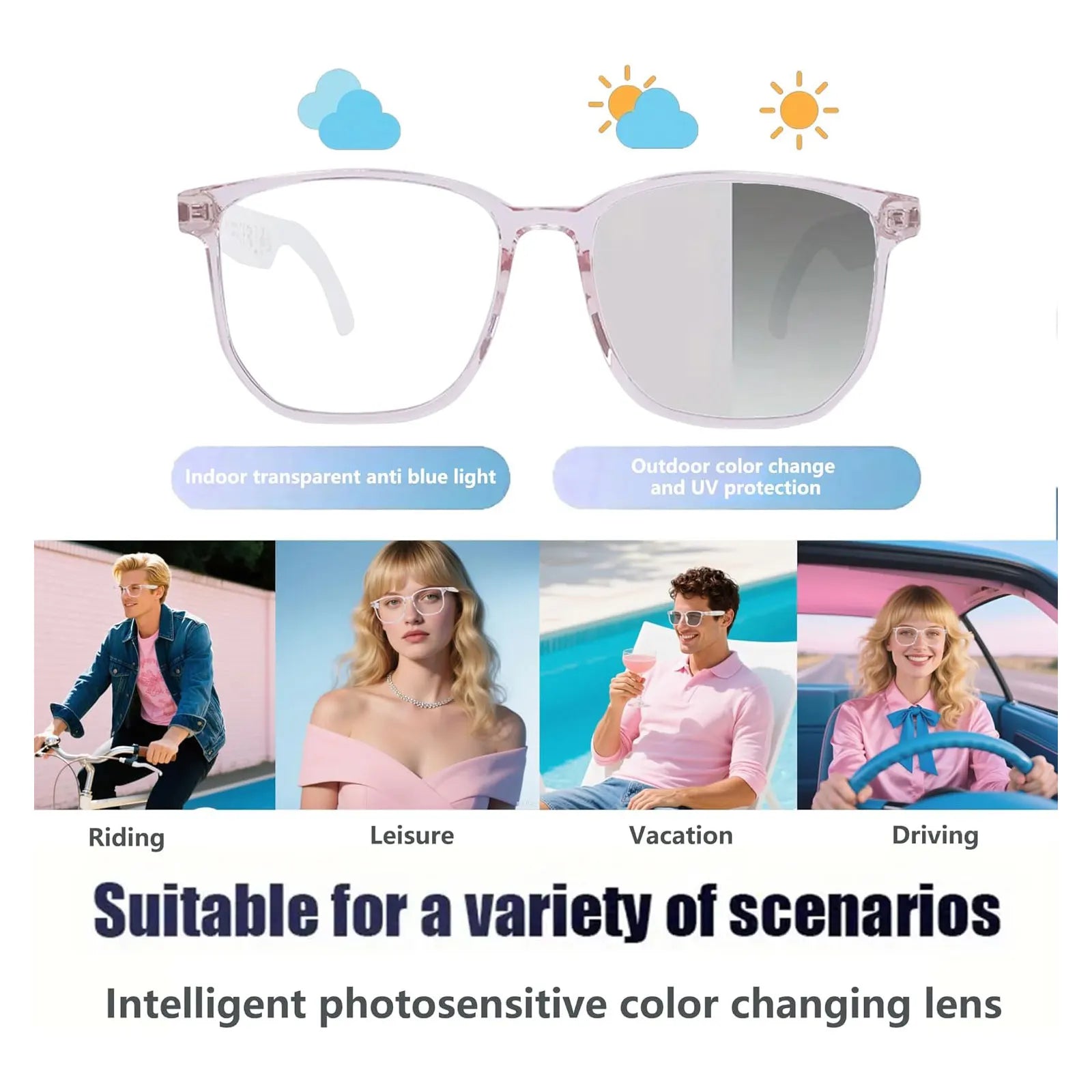 Lunettes Audio Intelligentes – Traduction en Temps Réel, Musique Hi-Fi & Lentilles Photochromiques