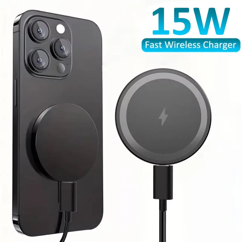 Chargeur Sans Fil Magnétique 15W – Compatible MagSafe iPhone & AirPods