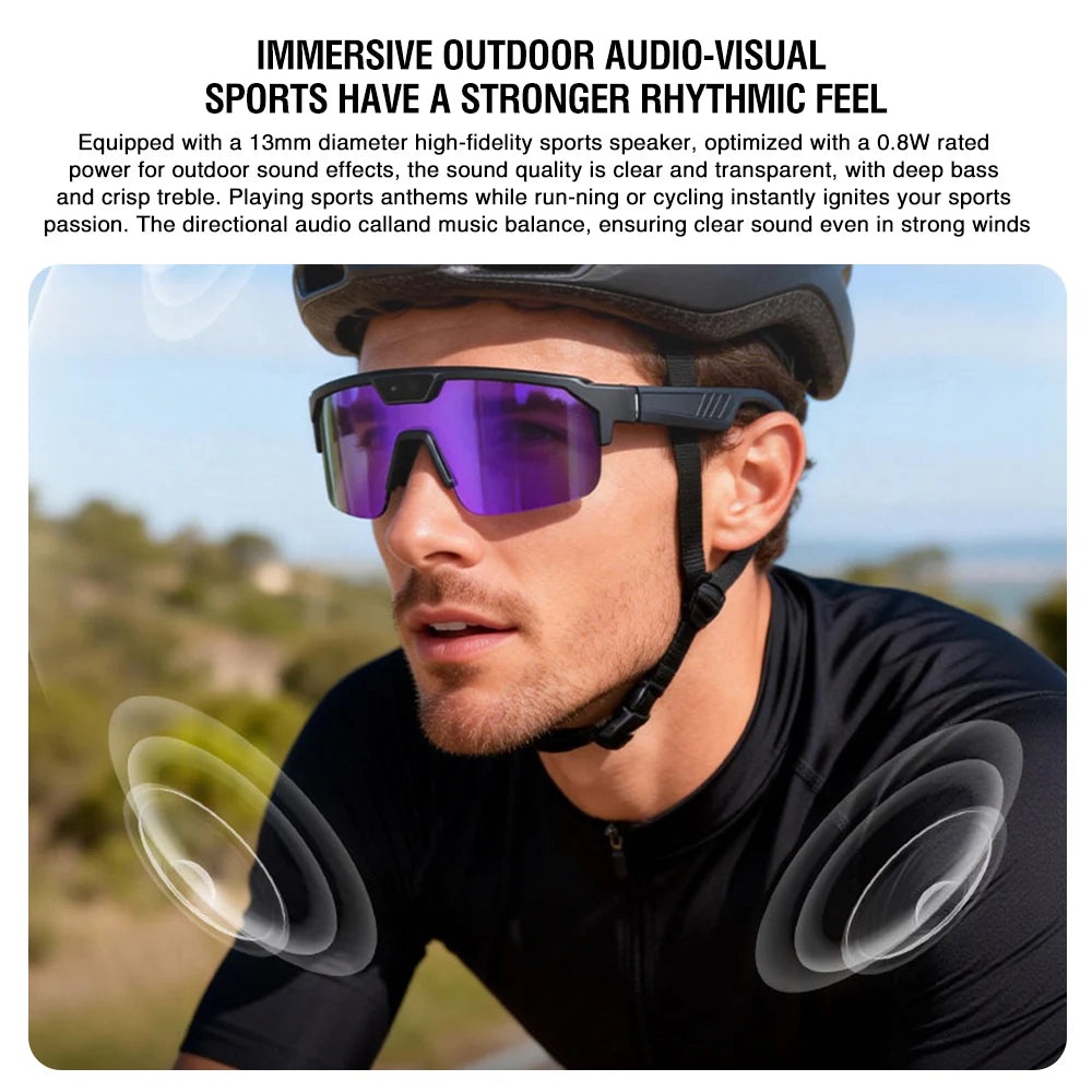 Zeblaze 800W Pixel Camera Smart Glasses Men 1280P Video Recording AI