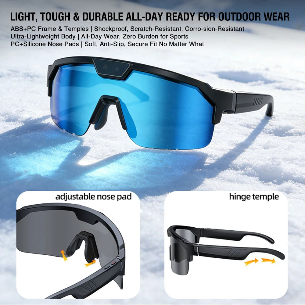Zeblaze 800W Pixel Camera Smart Glasses Men 1280P Video Recording AI